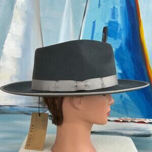 Gigi Pip Monroe Rancher hat in dark gray NWT Size 61/XL